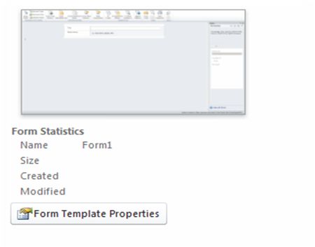 form template properties
